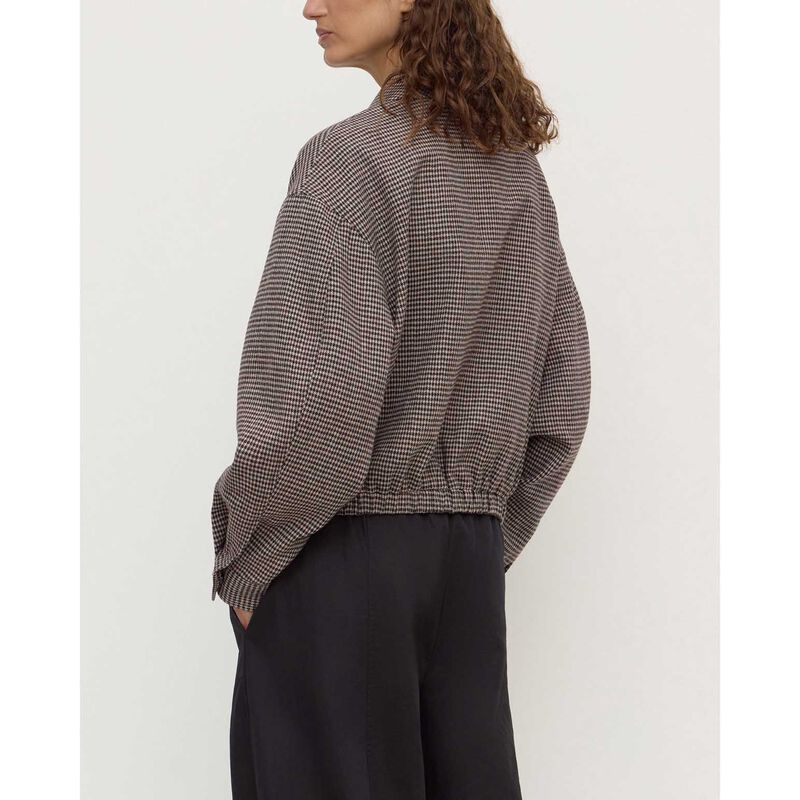 Assembly Label Solana Wool Jacket Brown Black Check image number 1